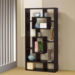 Corey 71-inch 8-shelf Bookshelf Cappuccino