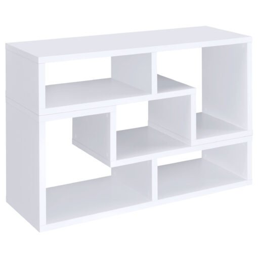 Velma Multipurpose TV Stand and Bookshelf White - Image 5