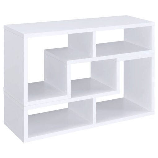 Velma Multipurpose TV Stand and Bookshelf White - Image 6