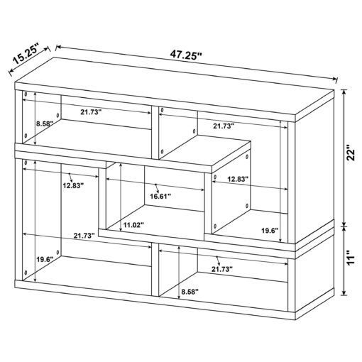 Velma Multipurpose TV Stand and Bookshelf White - Image 17