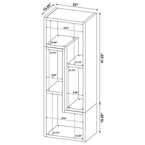 Velma Multipurpose TV Stand and Bookshelf White - Image 18