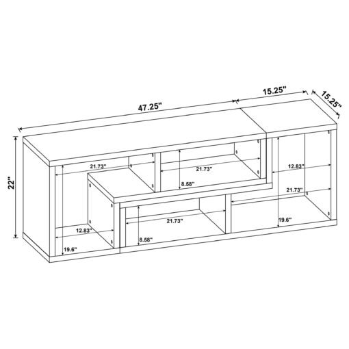 Velma Multipurpose TV Stand and Bookshelf White - Image 19