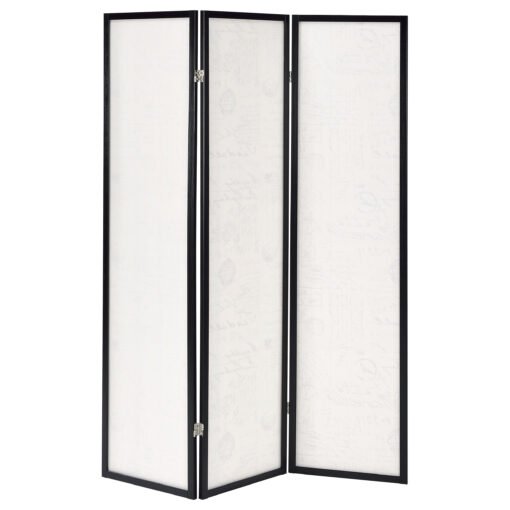 Felice 3-Panel Room Divider Folding Screen French Script - Image 4