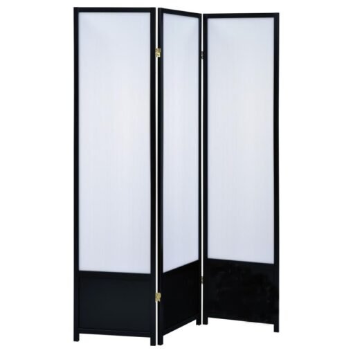Calix 3-Panel Room Divider Folding Shoji Screen Black - Image 2