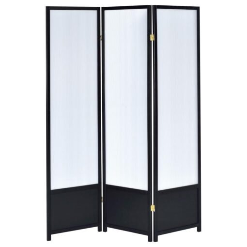Calix 3-Panel Room Divider Folding Shoji Screen Black - Image 4