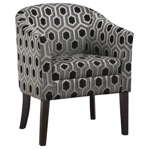 Jansen Upholstered Accent Club Chair Grey and Black - Image 2