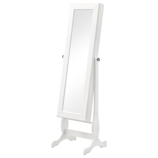 Batista Cheval Mirror with Jewelry Storage White - Image 3
