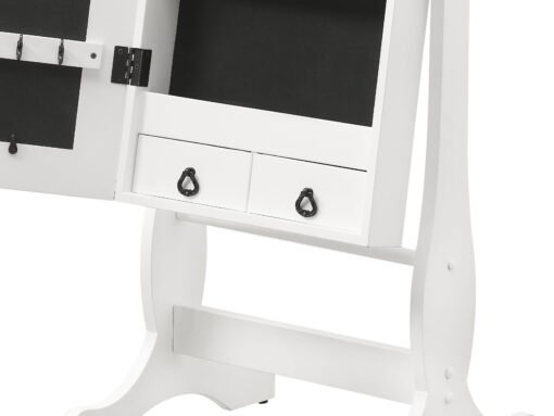 Batista Cheval Mirror with Jewelry Storage White - Image 5