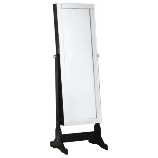 Cortez Cheval Mirror with Jewelry Storage Black - Image 3