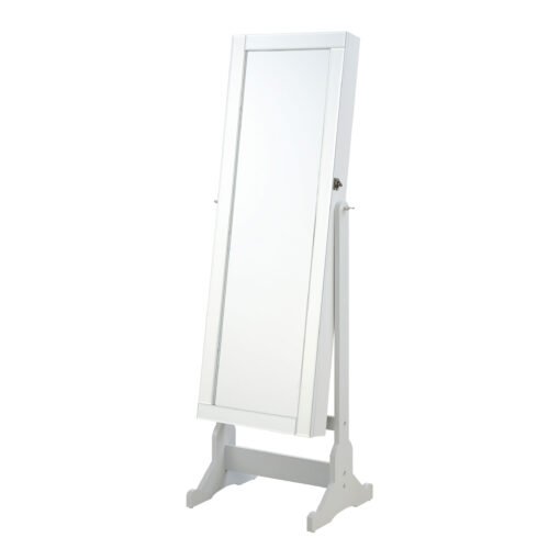 Yvonne Cheval Mirror with Jewelry Storage Dove Grey - Image 3