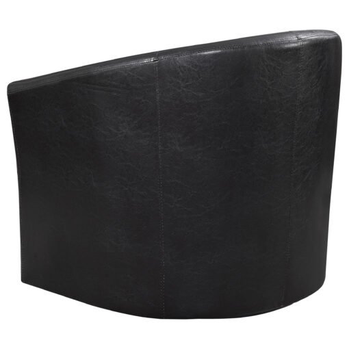 Turner Upholstered Barrel Back Swivel Chair Dark Brown - Image 5