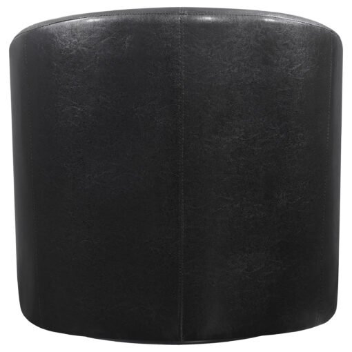 Turner Upholstered Barrel Back Swivel Chair Dark Brown - Image 6