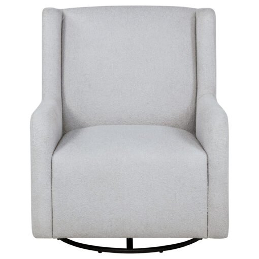 Serra Boucle Upholstered Swivel Glider Dove Grey - Image 3