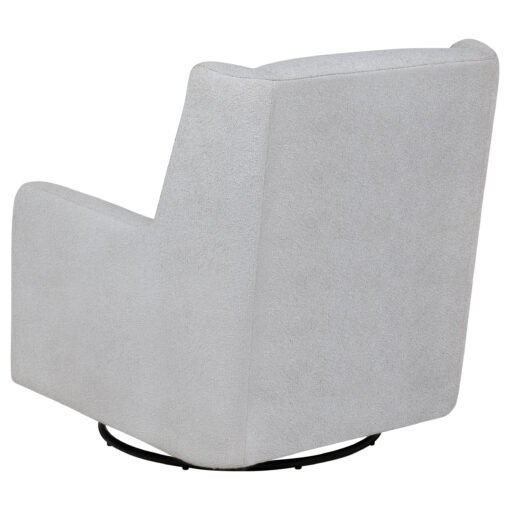 Serra Boucle Upholstered Swivel Glider Dove Grey - Image 6