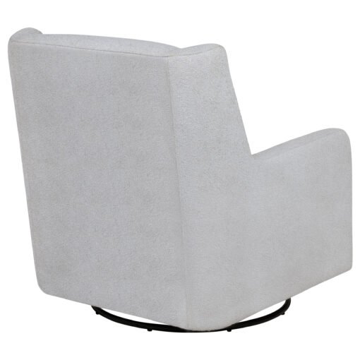 Serra Boucle Upholstered Swivel Glider Dove Grey - Image 8