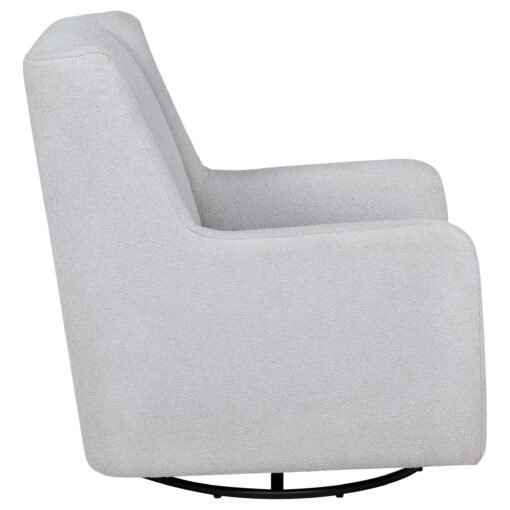 Serra Boucle Upholstered Swivel Glider Dove Grey - Image 9