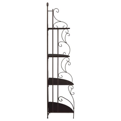 Poppy 74-inch 4-shelf Corner Bookshelf Copper and Cappuccino - Image 7
