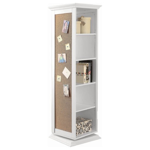 Robinsons Swivel Accent Cabinet with Cork Board White - Image 3