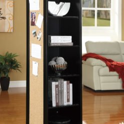 Robinsons Swivel Accent Cabinet with Cork Board Black