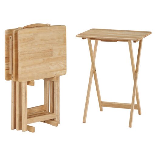 Donna 4-piece TV Tray Table Set Natural - Image 2