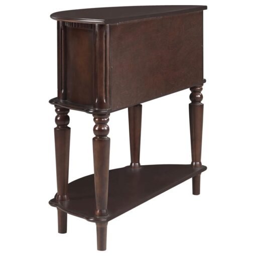 Brenda 2-door Demilune Wood Entryway Console Table Brown - Image 6