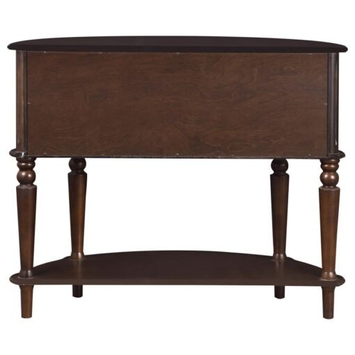 Brenda 2-door Demilune Wood Entryway Console Table Brown - Image 7