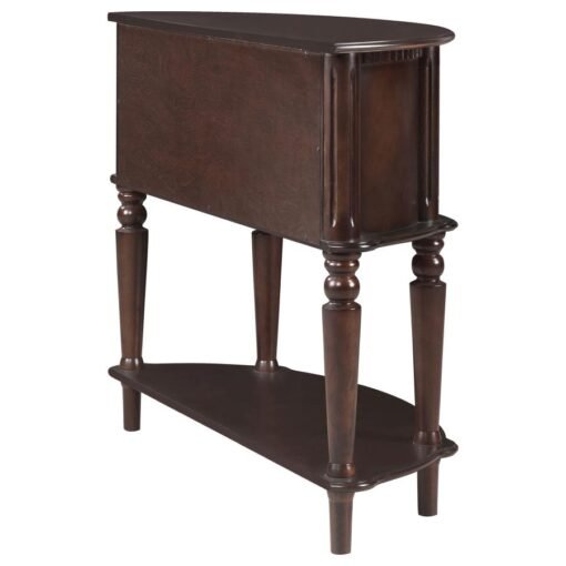 Brenda 2-door Demilune Wood Entryway Console Table Brown - Image 8