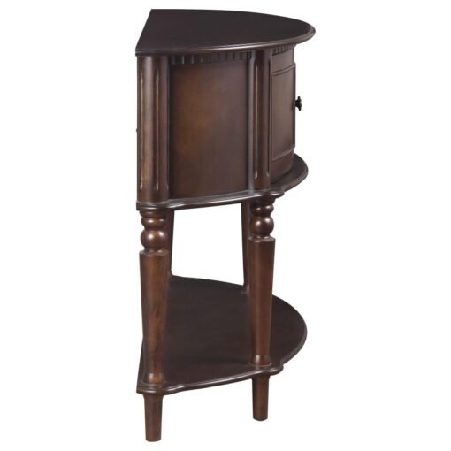 Brenda 2-door Demilune Wood Entryway Console Table Brown - Image 9