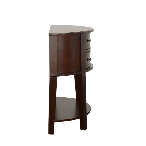 Diane 2-drawer Demilune Entryway Console Table Cappuccino - Image 4