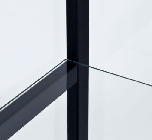 Cyclamen 3-shelf Clear Glass Curio Display Cabinet Black - Image 9