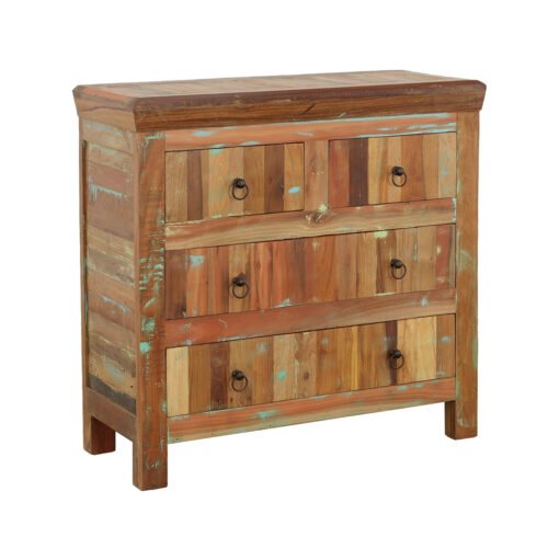 Harper 4-drawer Solid Reclaimed Wood Accent Cabinet Brown - Image 2
