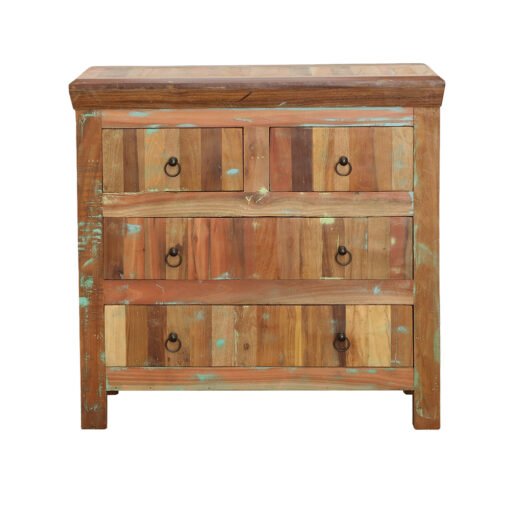 Harper 4-drawer Solid Reclaimed Wood Accent Cabinet Brown - Image 3