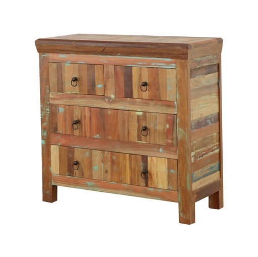 Harper 4-drawer Solid Reclaimed Wood Accent Cabinet Brown - Image 4