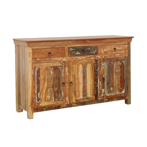 Harper 3-door Solid Reclaimed Wood Accent Cabinet Brown - Image 2
