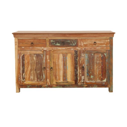 Harper 3-door Solid Reclaimed Wood Accent Cabinet Brown - Image 3