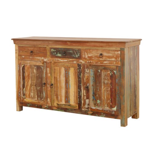 Harper 3-door Solid Reclaimed Wood Accent Cabinet Brown - Image 4