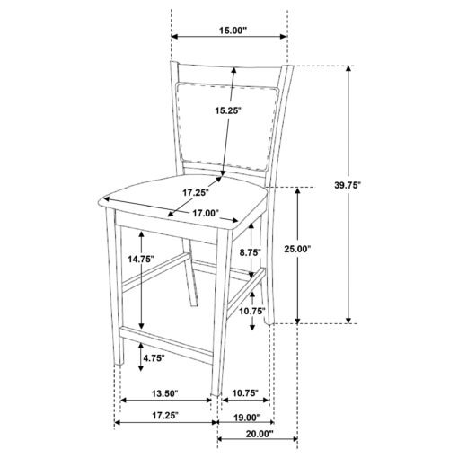 Jaden 5-piece Square Counter Height Dining Set Espresso - Image 16