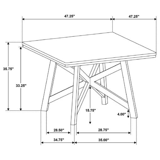 Canfield 47-inch Square Counter Height Dining Table Brown - Image 8