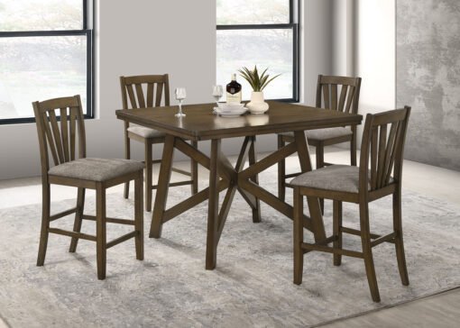Canfield 47-inch Square Counter Height Dining Table Brown - Image 9