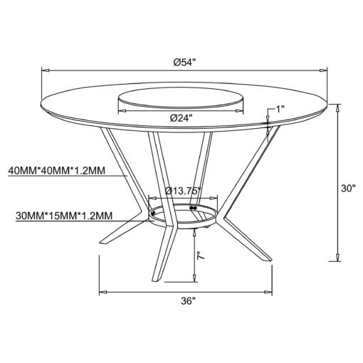 Abby 5-piece Round Dining Table Set White High Gloss - Image 9