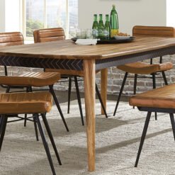 Partridge Rectangular 80-inch Dining Table Natural Sheesham