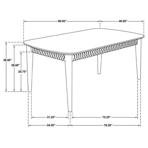 Partridge Rectangular 80-inch Dining Table Natural Sheesham - Image 8