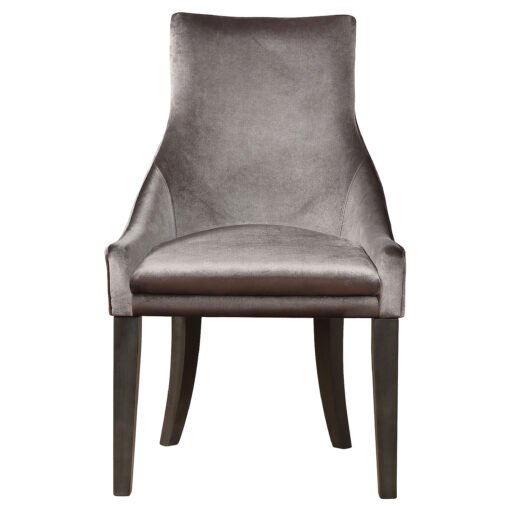 Phelps Velvet Upholstered Dining Side Chair Grey (Set of 2) - Image 4