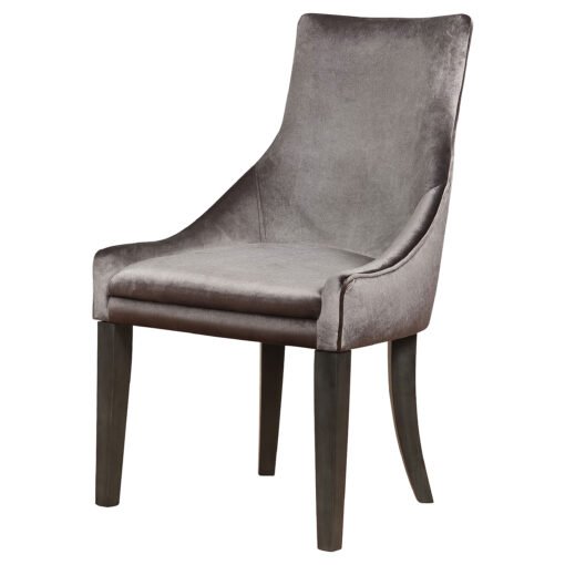 Phelps Velvet Upholstered Dining Side Chair Grey (Set of 2) - Image 5