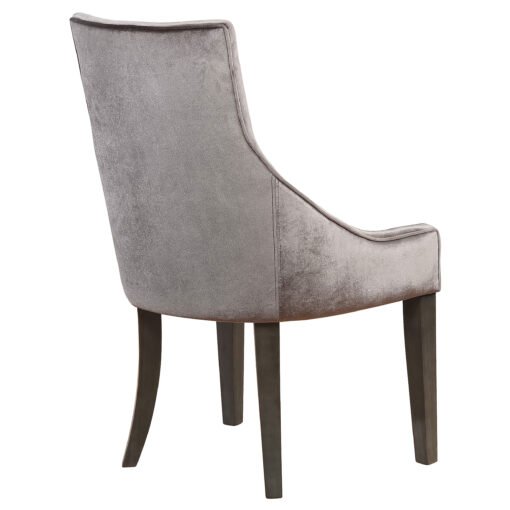 Phelps Velvet Upholstered Dining Side Chair Grey (Set of 2) - Image 7