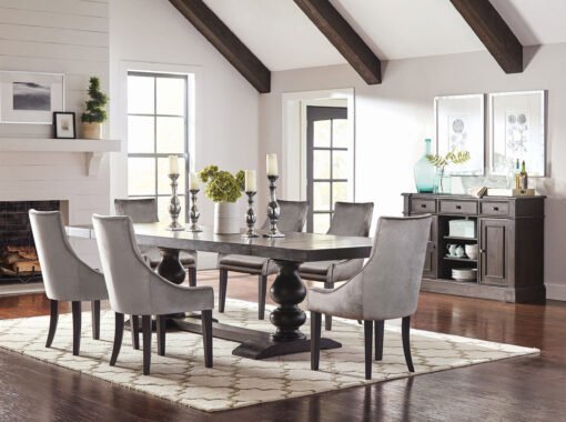 Phelps Velvet Upholstered Dining Side Chair Grey (Set of 2) - Image 9