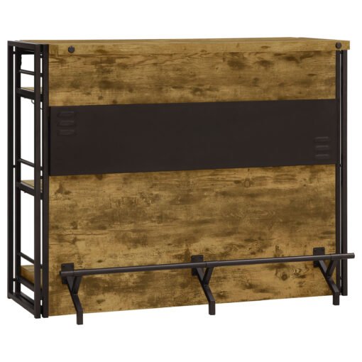 Renaldi 3-shelf Home Bar Wine Cabinet Rustic Nutmeg - Image 3