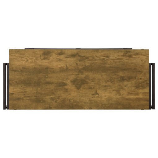 Renaldi 3-shelf Home Bar Wine Cabinet Rustic Nutmeg - Image 8