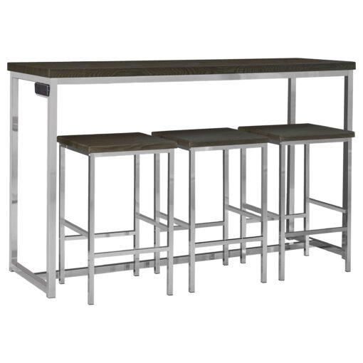 Cassidy 4-piece Counter Height Dining Table Set Dark Oak - Image 2