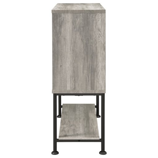 Claremont Sliding Door Home Bar Wine Cabinet Grey Driftwood - Image 6